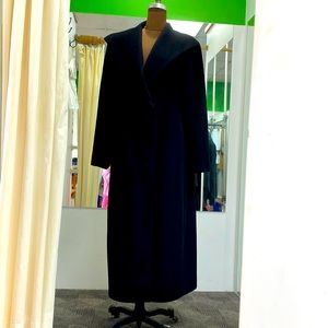 Calvin Klein black shawl collared long coat
